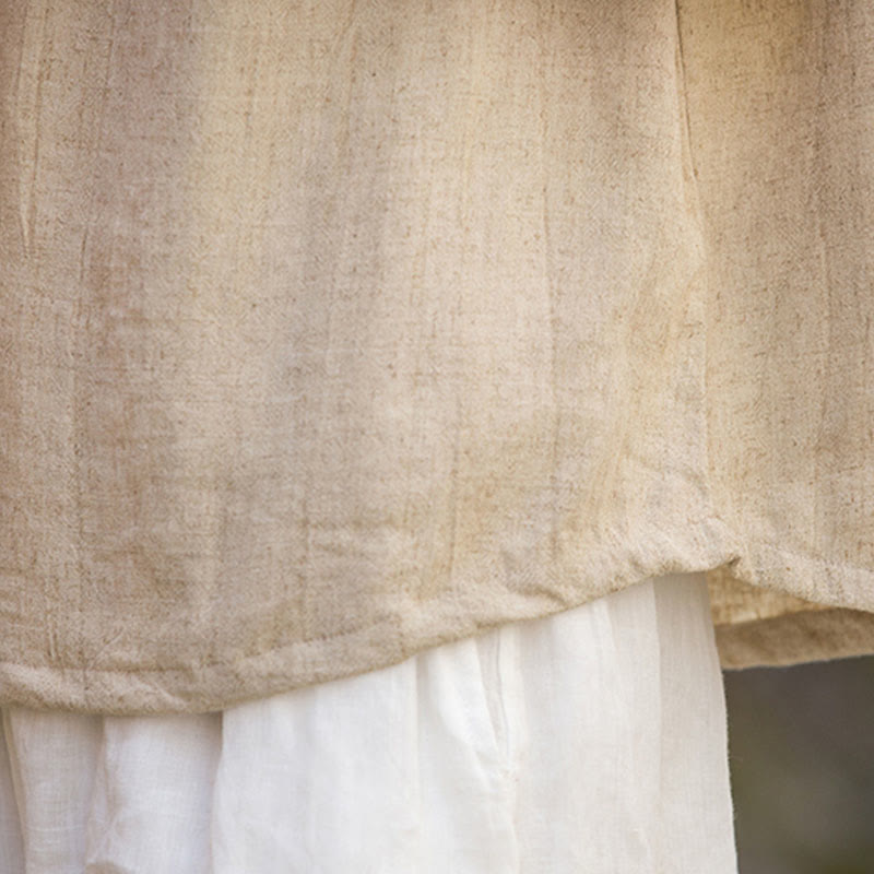Breathable Linen Stand-Collar Mindful Vest