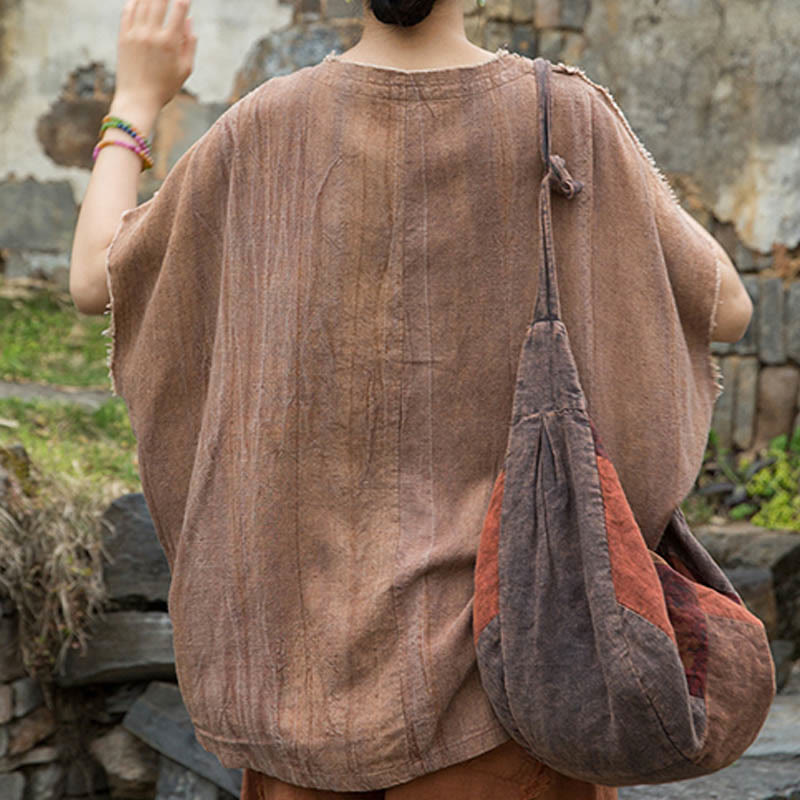 Breathable Linen V-Neck Mindful Movement T-Shirt