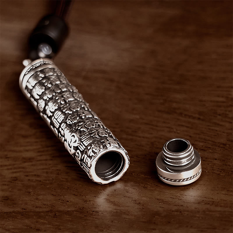 Copper Fu Character Dragon Pattern Balance Pendant Necklace