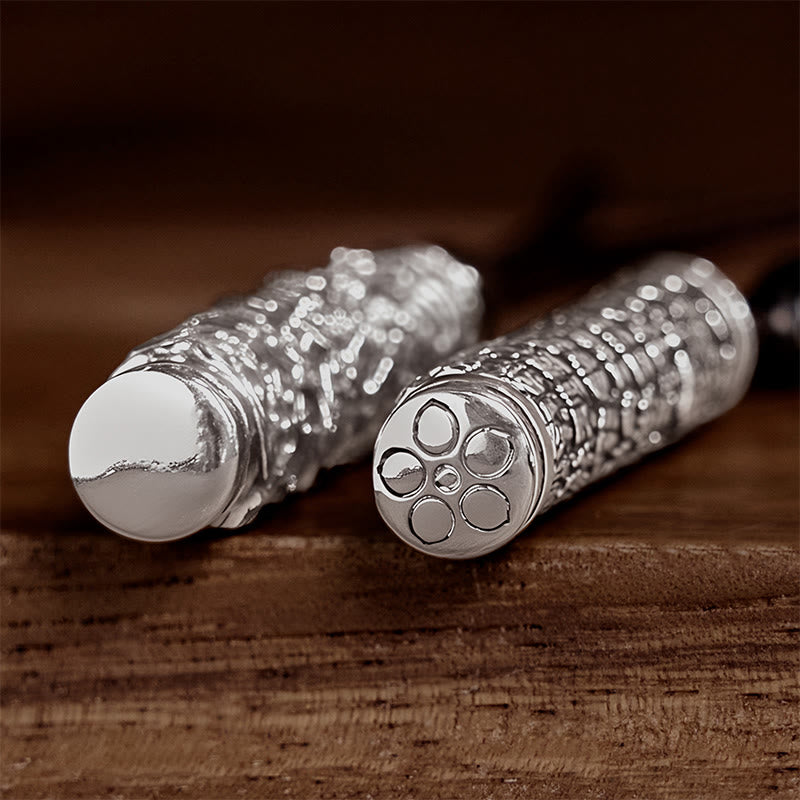 Copper Fu Character Dragon Pattern Balance Pendant Necklace