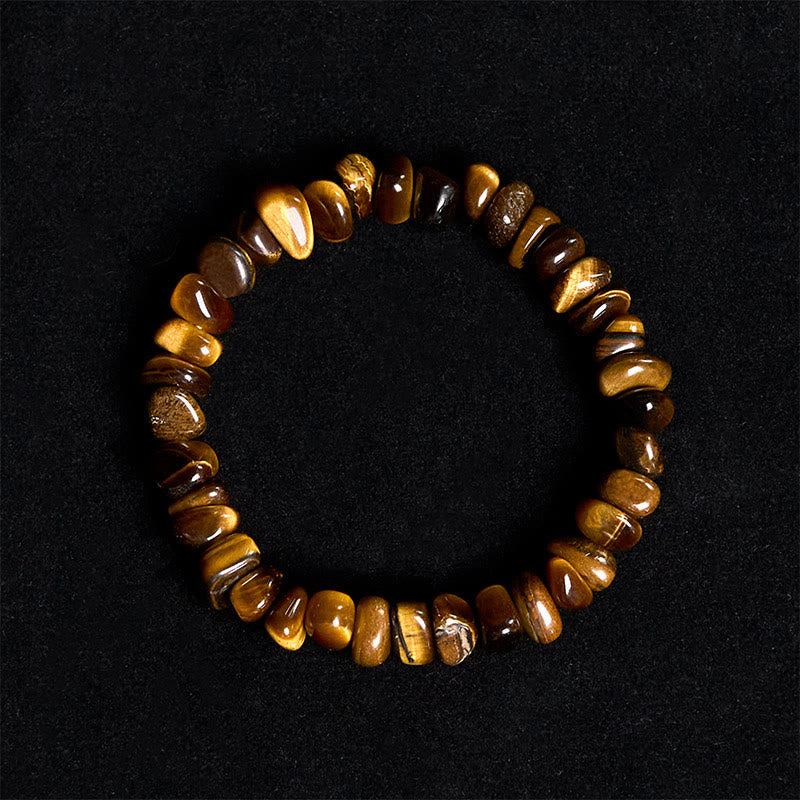 Tiger Eye Irregular Blocks Courage Bracelet