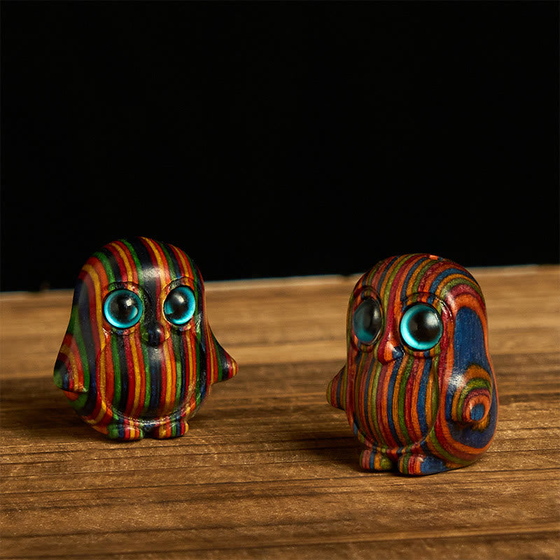 "Sending Cheer and Harmony" 2Pcs Mini Penguin Decoration Includes Gift Message Card