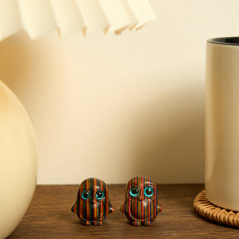 "Sending Cheer and Harmony" 2Pcs Mini Penguin Decoration Includes Gift Message Card