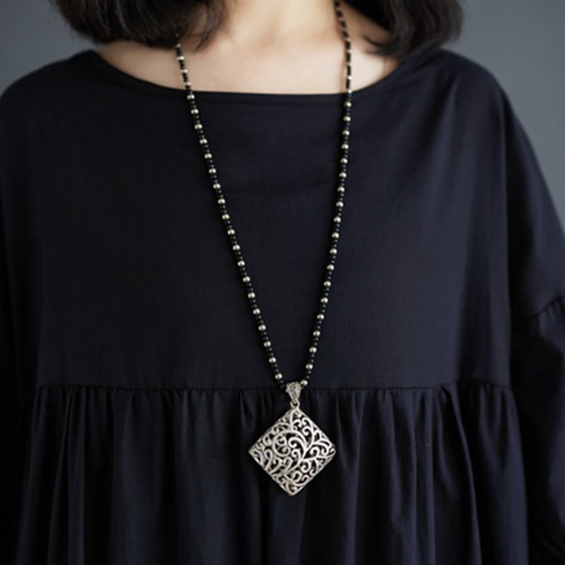 Tactile Cotton Pleated Half-Sleeve Mindful Midi Dress