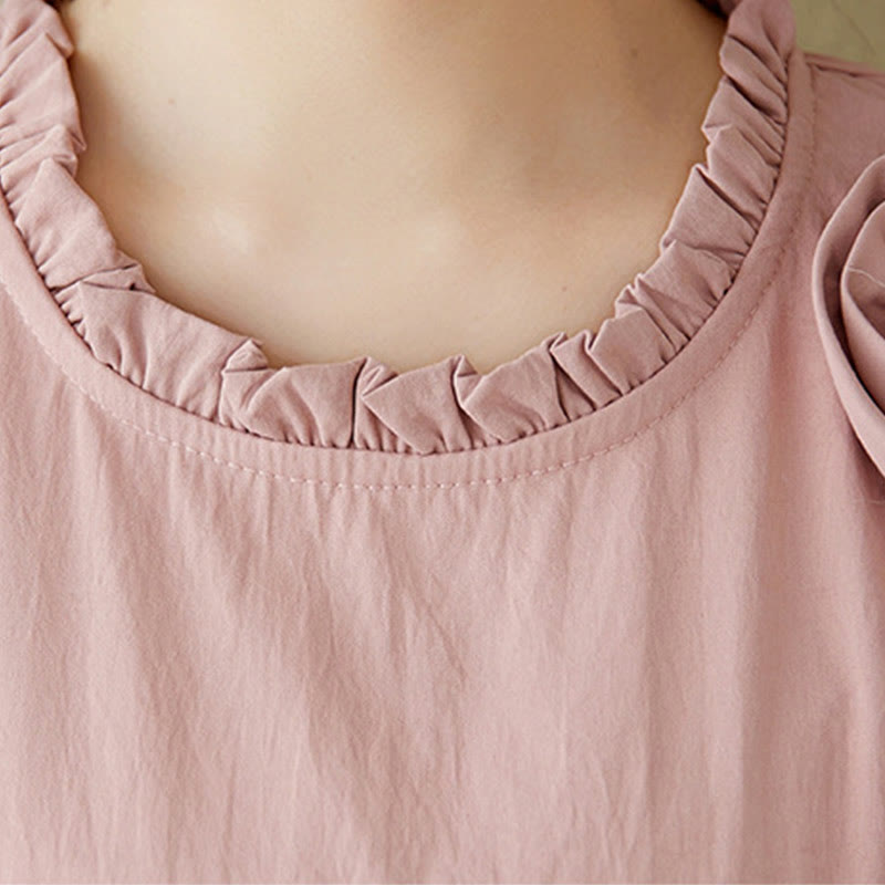Tactile Cotton Linen Relaxed Grounding Midi Dress