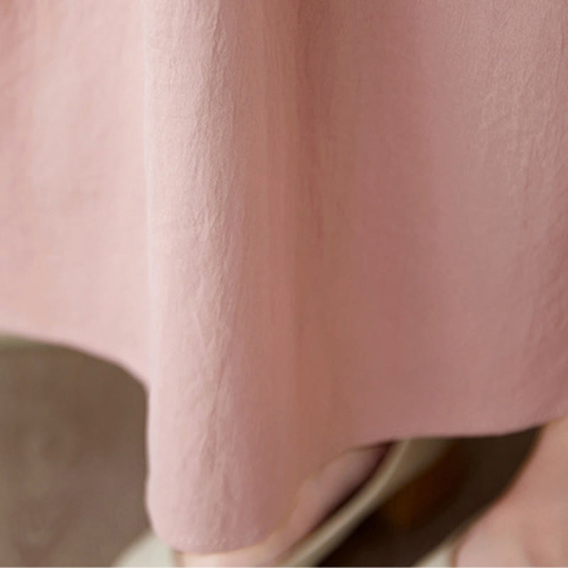 Tactile Cotton Linen Relaxed Grounding Midi Dress