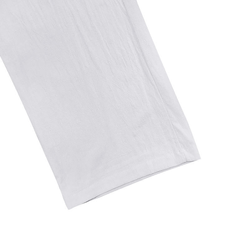 Tactile Cotton Straight-Leg Meditation Lounge Pants