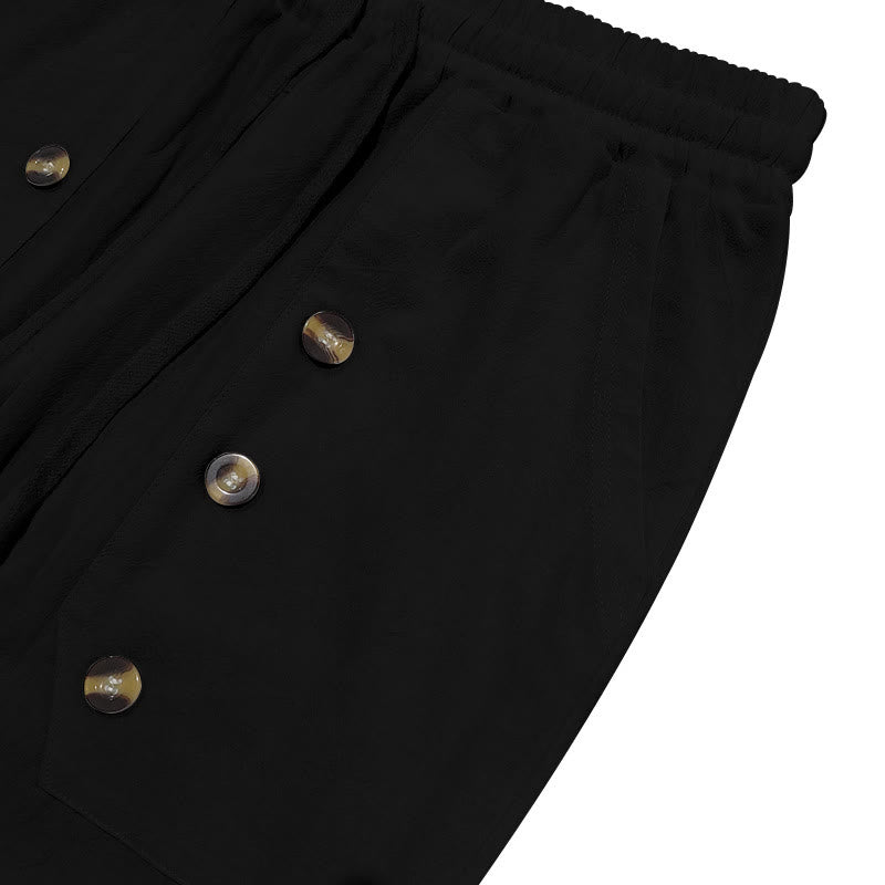 Tactile Cotton Straight-Leg Meditation Lounge Pants