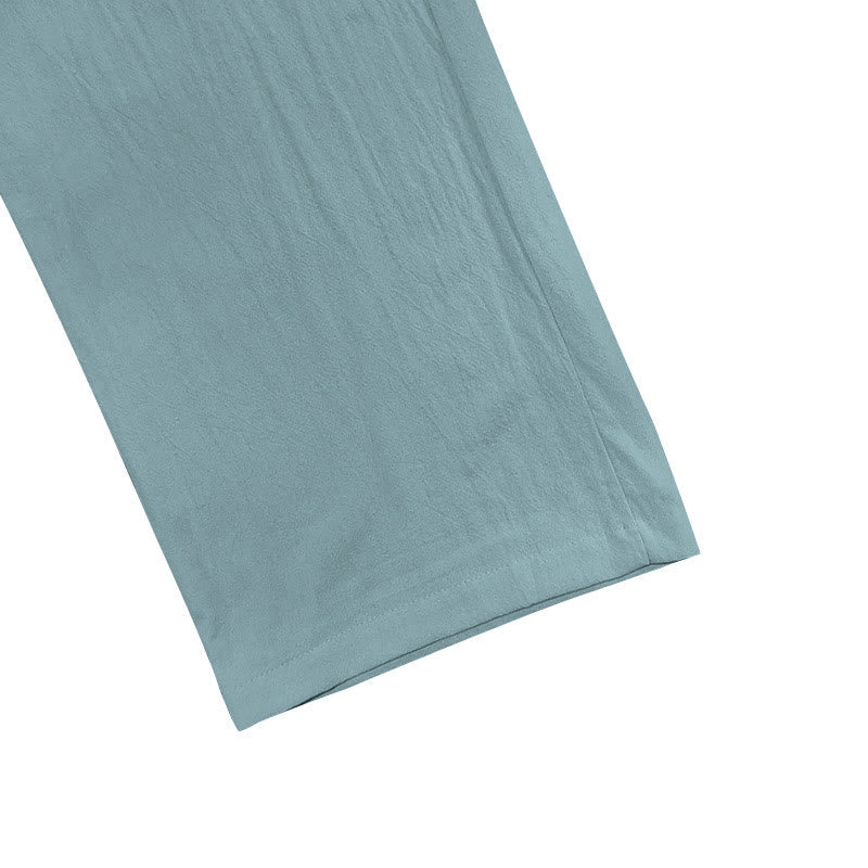 Tactile Cotton Straight-Leg Meditation Lounge Pants