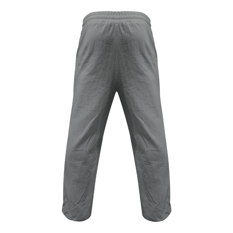 Tactile Cotton Straight-Leg Meditation Lounge Pants
