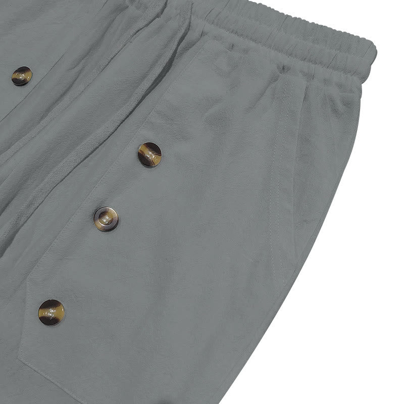 Tactile Cotton Straight-Leg Meditation Lounge Pants