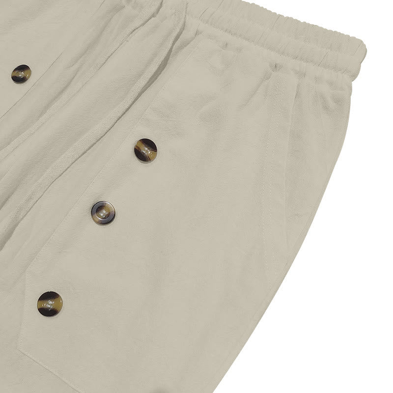 Tactile Cotton Straight-Leg Meditation Lounge Pants