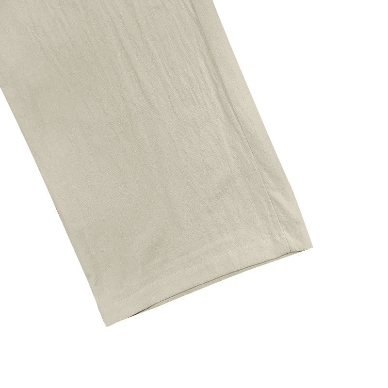 Tactile Cotton Straight-Leg Meditation Lounge Pants
