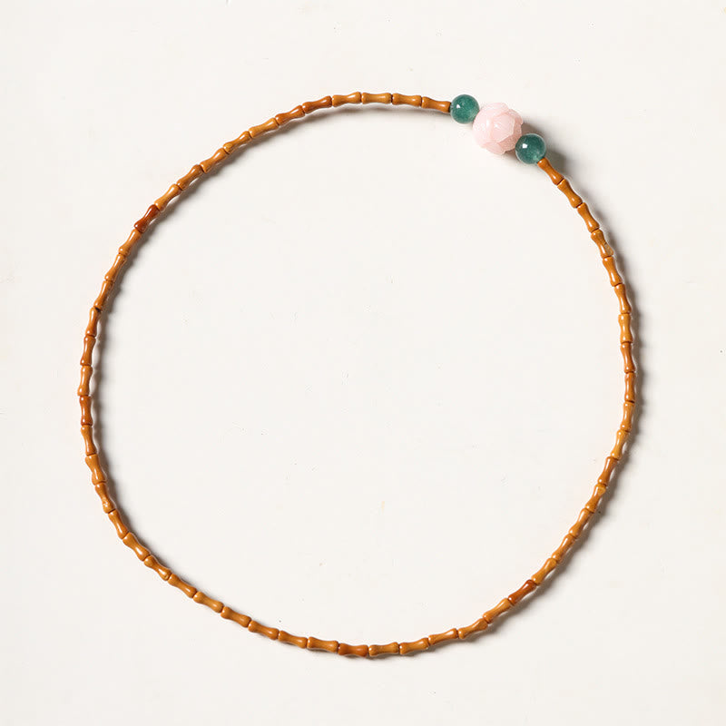 Ultra-fine Olive Pit Lotus Inner Strength Double Circle Bracelet