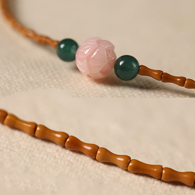 Ultra-fine Olive Pit Lotus Inner Strength Double Circle Bracelet