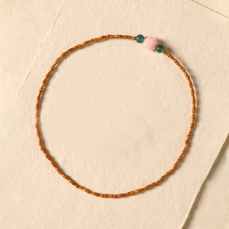 Ultra-fine Olive Pit Lotus Inner Strength Double Circle Bracelet