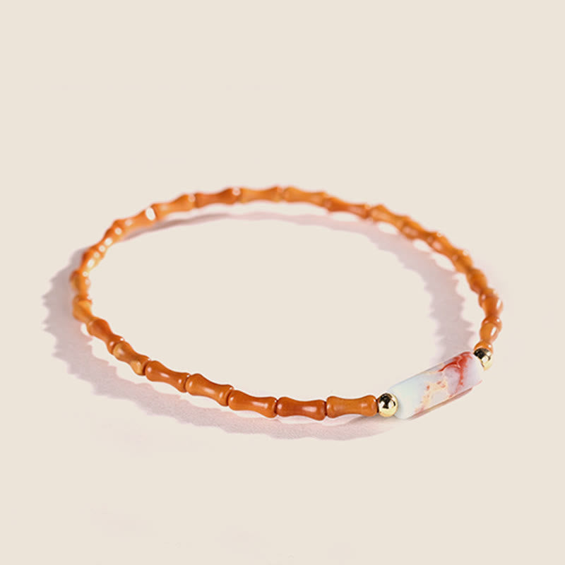 Ultra-fine Olive Pit Peace Bracelet