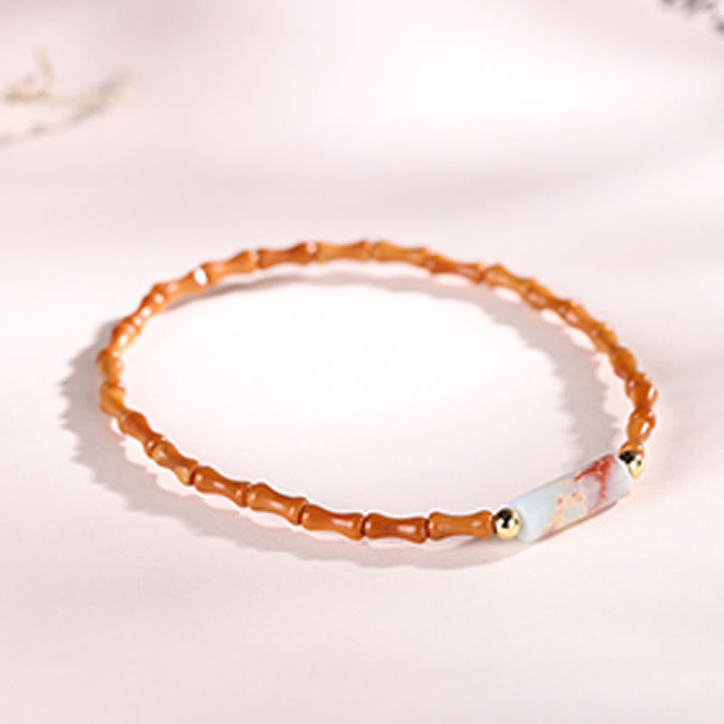 Ultra-fine Olive Pit Peace Bracelet