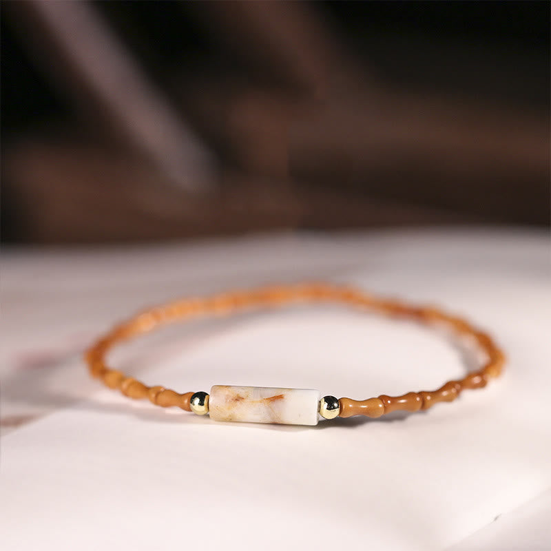 Ultra-fine Olive Pit Peace Bracelet