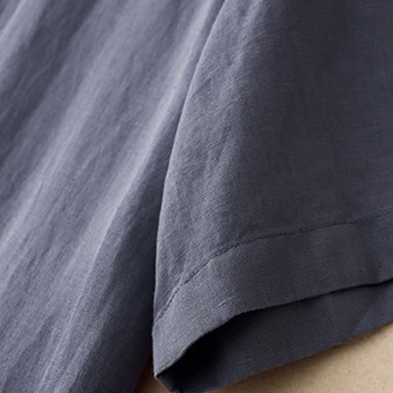Cotton Linen Minimalist Daily Grounding Midi Dress