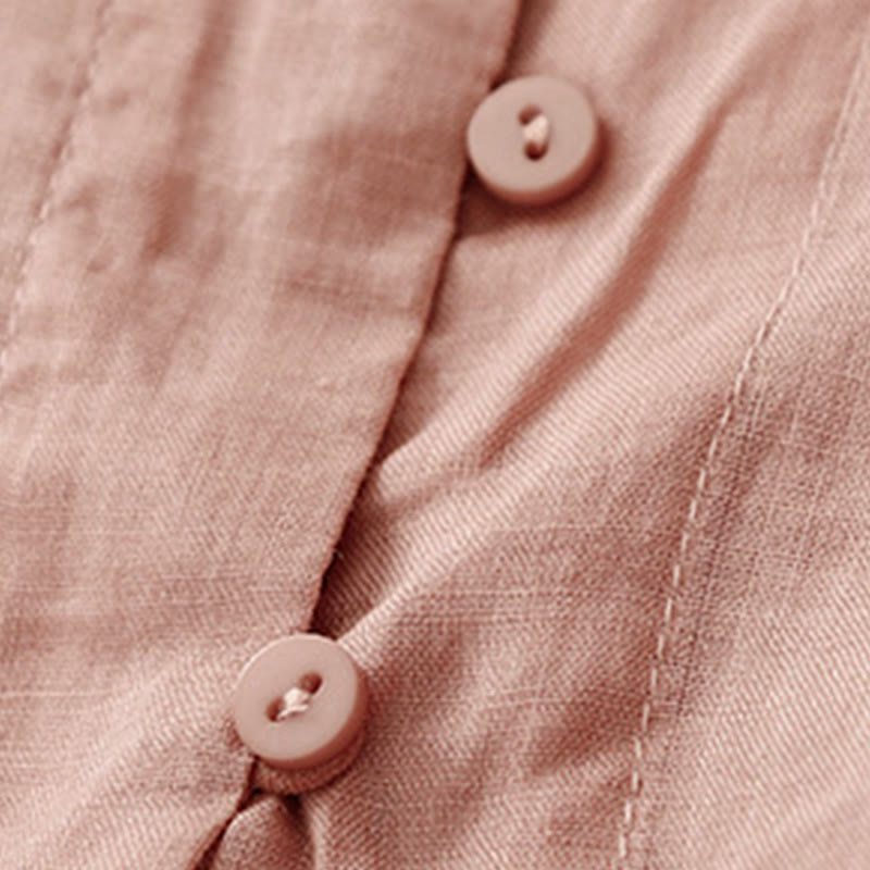 Breathable Cotton V-Neck Three-Quarter Sleeve Meditation Shirt