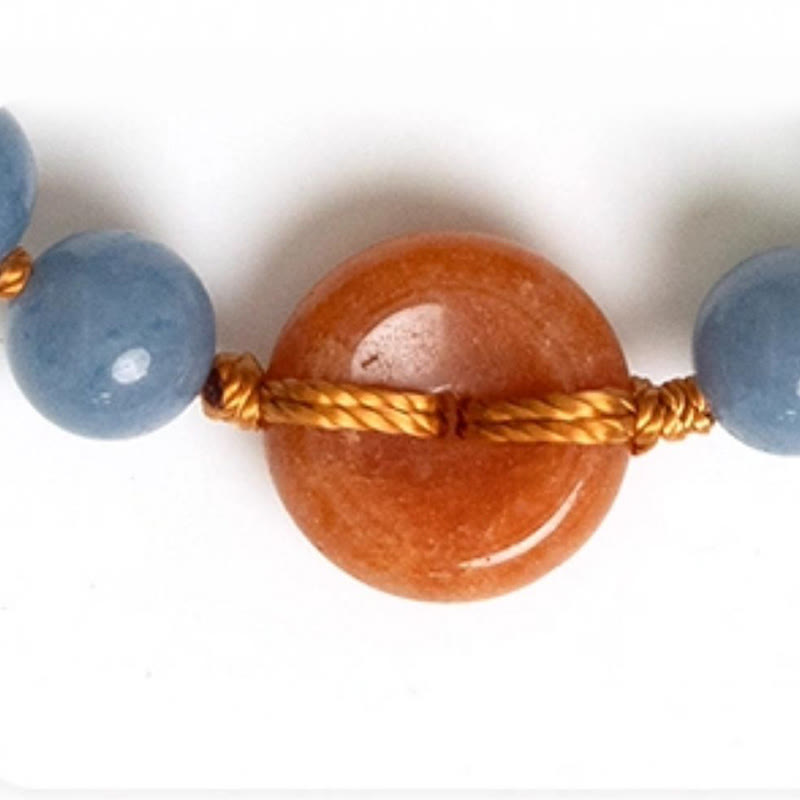 Adjustable Aventurine Ping An Kou Peace Buckle Bracelet