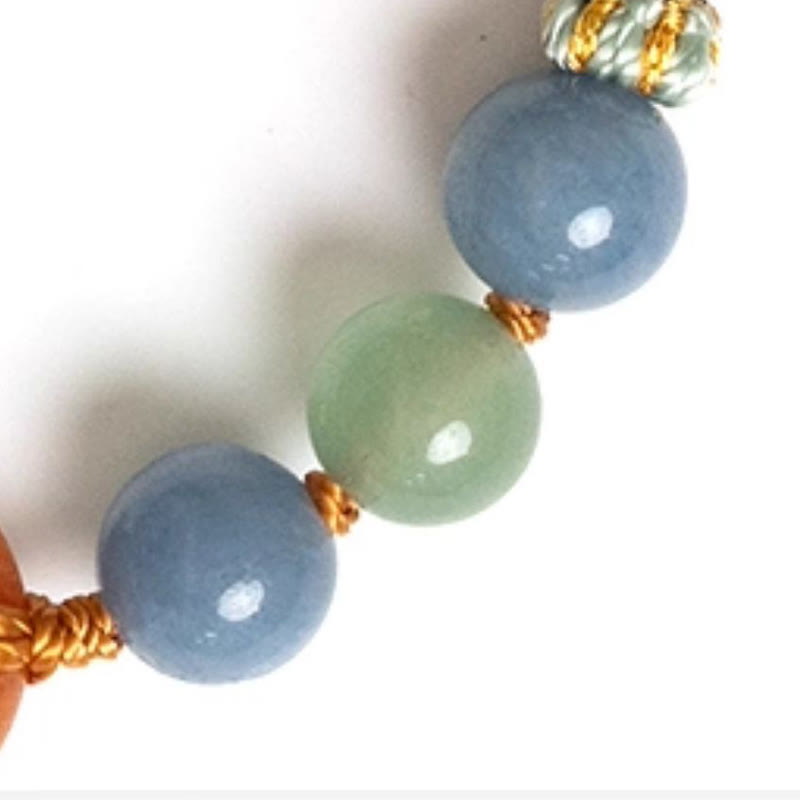 Adjustable Aventurine Ping An Kou Peace Buckle Bracelet