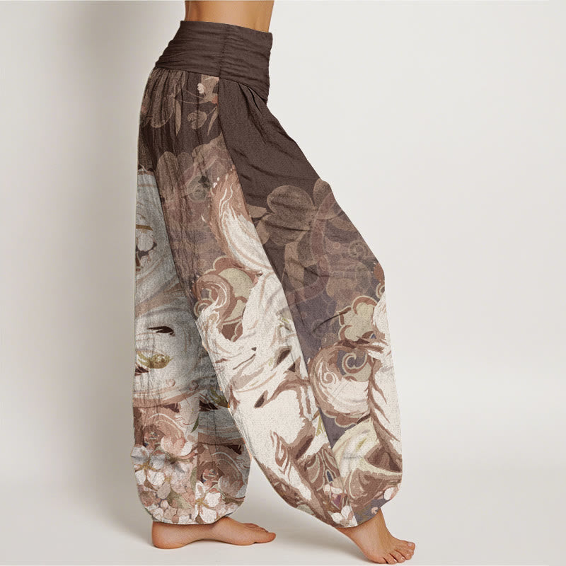Pure Cotton Pleated Waist Mindful Movement Harem Pants
