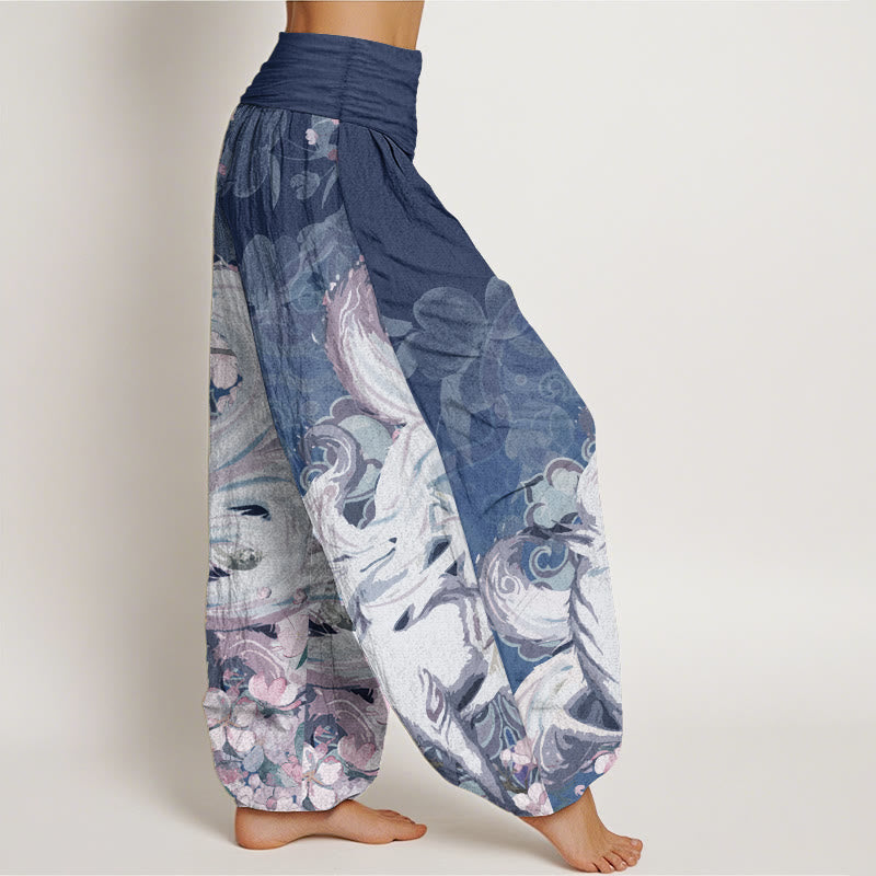 Pure Cotton Pleated Waist Mindful Movement Harem Pants