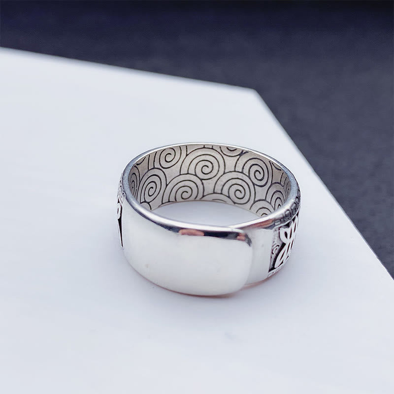 Om Mani Padme Hum Copper Adjustable Wealth Ring