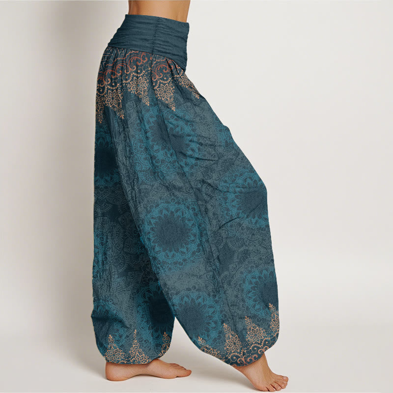 Breathable Cotton Mandala Geometric Meditation Harem Pants