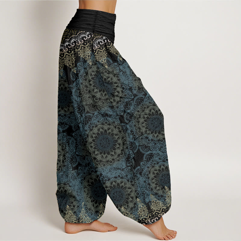 Breathable Cotton Mandala Geometric Meditation Harem Pants