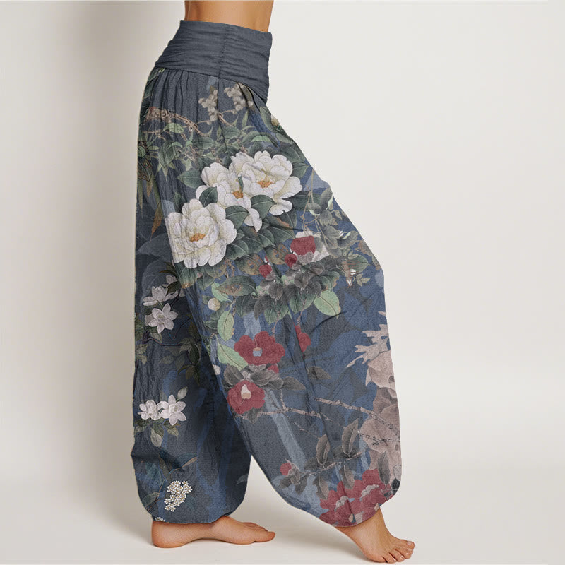 Tactile Cotton Pleated Waist Meditation Harem Pants