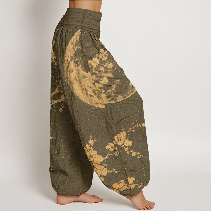 Tactile Cotton Plum Blossom Meditation Harem Pants
