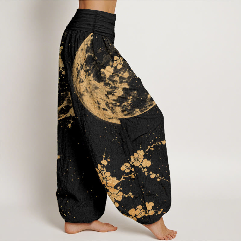 Tactile Cotton Plum Blossom Meditation Harem Pants