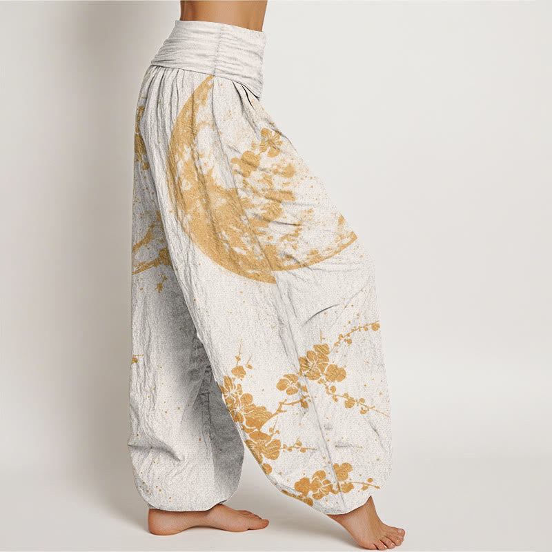 Tactile Cotton Plum Blossom Meditation Harem Pants