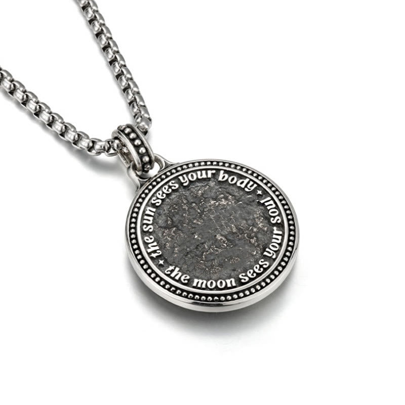 Snake Yin Yang Symbol Copper Wealth Necklace Pendant