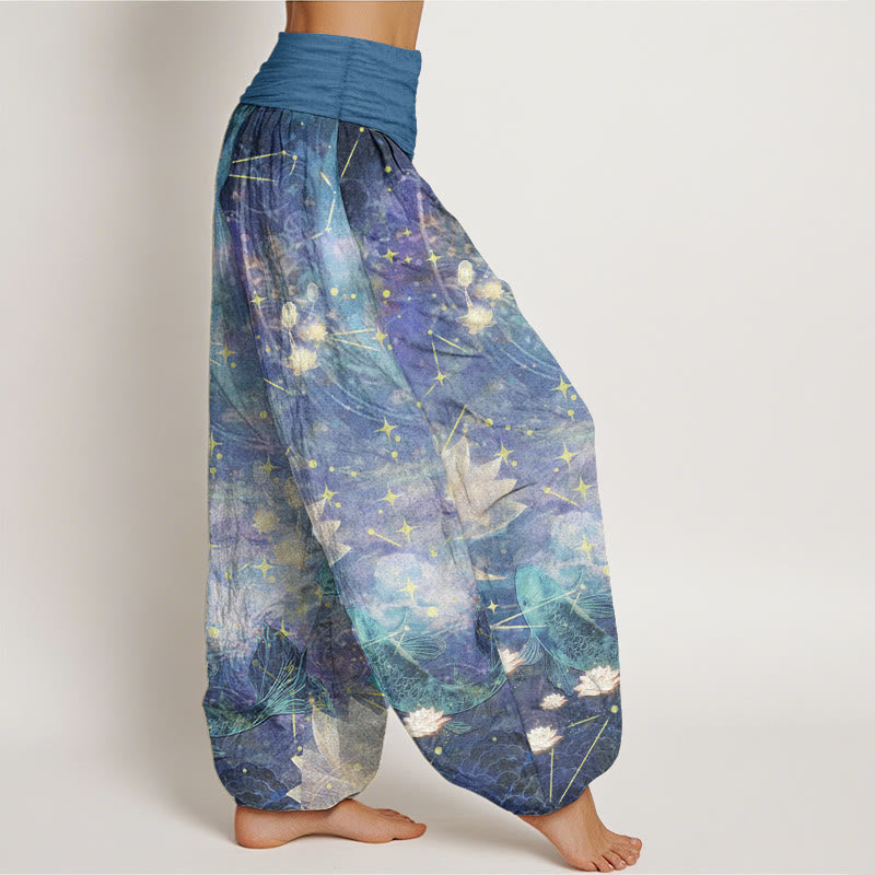 Pure Cotton Celestial Print Mindful Movement Harem Pants