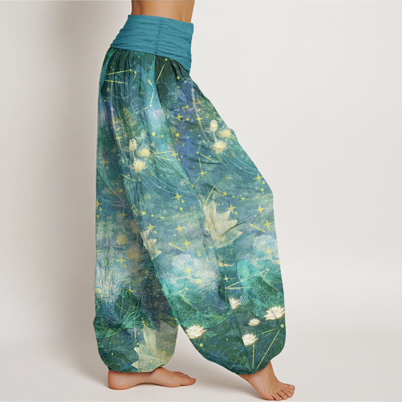 Pure Cotton Celestial Print Mindful Movement Harem Pants