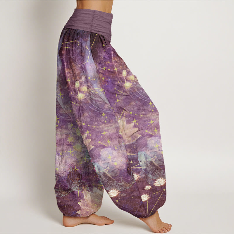 Pure Cotton Celestial Print Mindful Movement Harem Pants