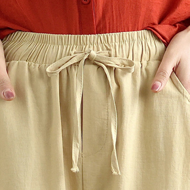 Breathable Cotton Relaxed Harem Pants and Shirt Meditation Set