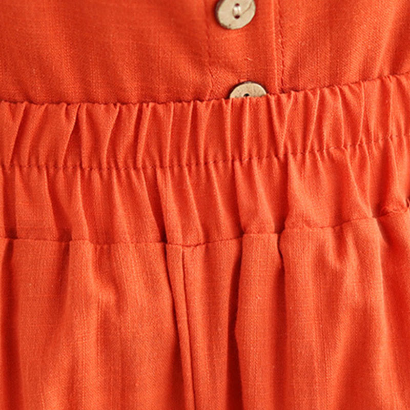 Breathable Cotton-Linen Loose-Fit Meditation Two-Piece Set