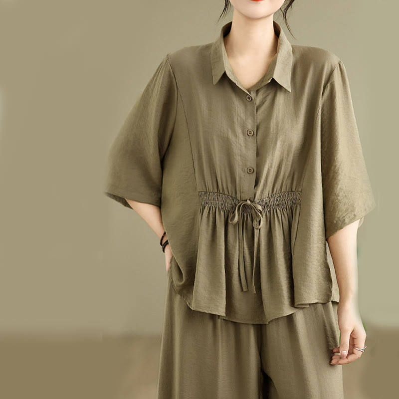 Breathable Cotton Loose-Fit Meditation Two-Piece Set