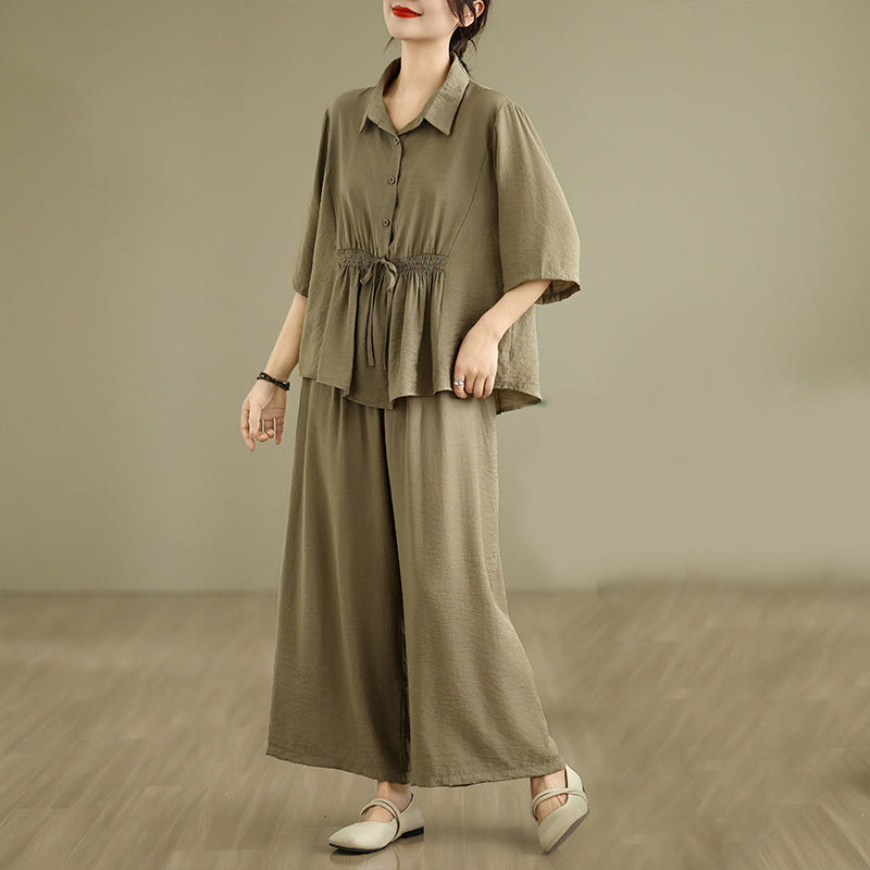 Breathable Cotton Loose-Fit Meditation Two-Piece Set