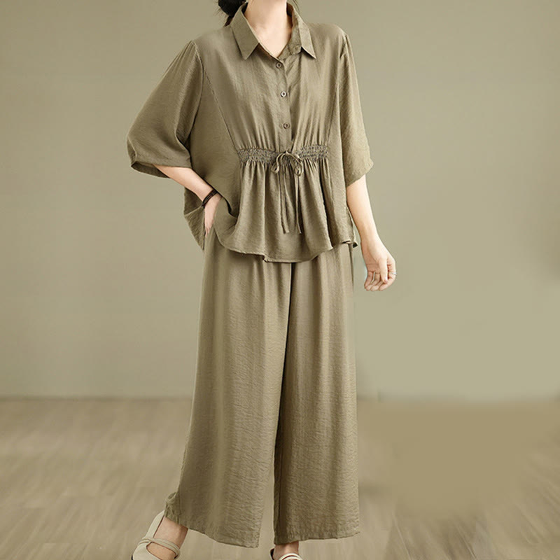 Breathable Cotton Loose-Fit Meditation Two-Piece Set