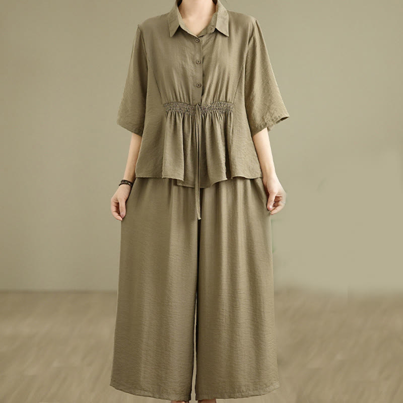Breathable Cotton Loose-Fit Meditation Two-Piece Set