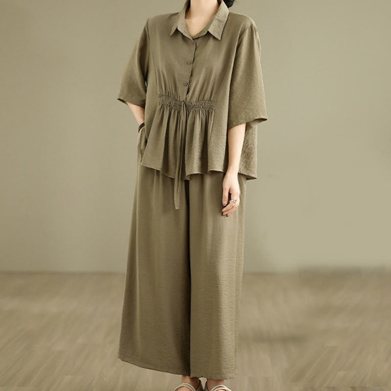 Breathable Cotton Loose-Fit Meditation Two-Piece Set