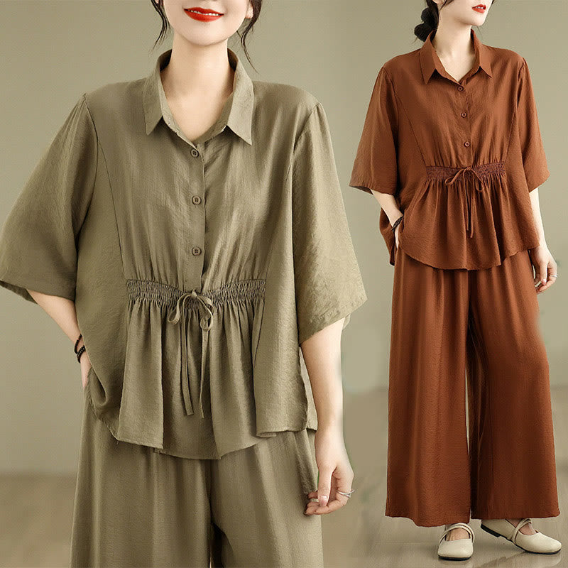 Breathable Cotton Loose-Fit Meditation Two-Piece Set