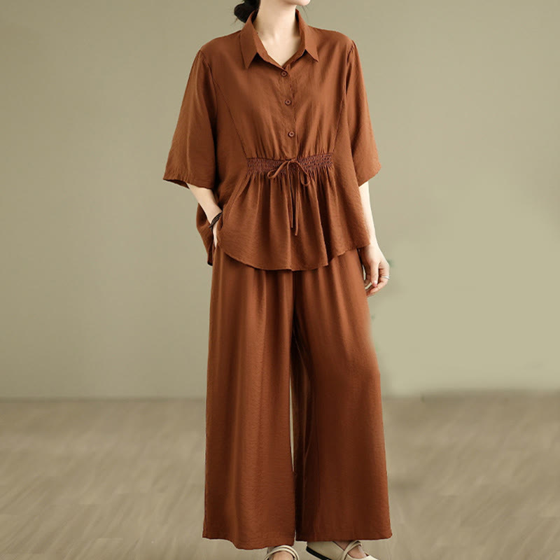 Breathable Cotton Loose-Fit Meditation Two-Piece Set