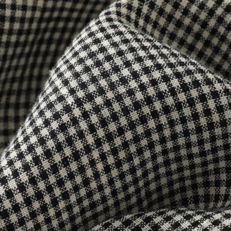 Plaid Pattern Drawstring Women's Cotton Linen Harem Pants With Pockets